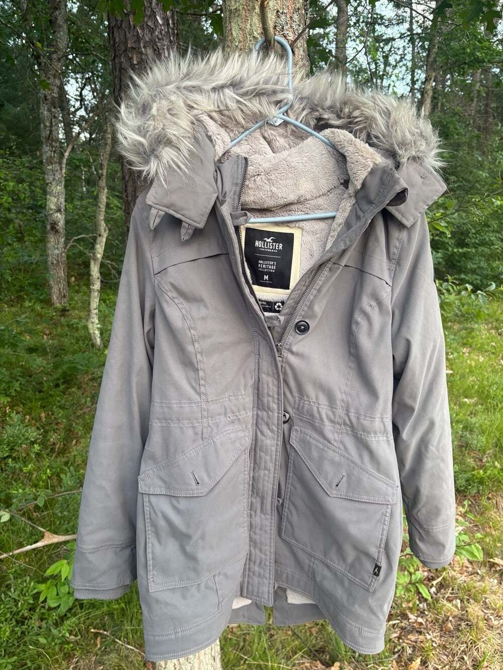 Hollister Heritage Collection Women's Faux Fur-Lined Parka Jacket